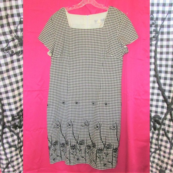 1990s vintage plus size gingham dress 12 14 xl - Picture 2 of 6